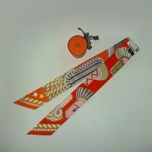 🍊Authentic New Hermes Twilly Scarf Orange 🍊